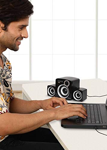 Intex IT-850U 16 Watt 2.1 Channel Wired Multimedia Speaker (Grey and Black) Intex IT-850U 16 Watt 2.1 Channel Wired Multimedia Speaker (Grey and Black)